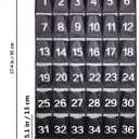 Numbered Cell Phones and Calculator Holder Classroom Pocket Chart Wall Door Hanging Organizer for Sundries (36 Pockets with Digital)