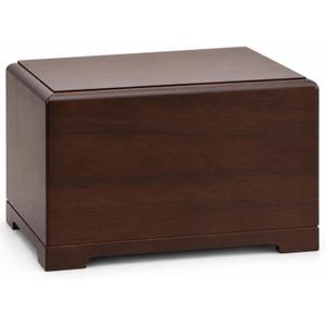 Walnut Wood Cremation Urn Box for Human Ashes Up to 300 lbs, Large Classic Rectangular Urn with Simple Decorative Design, TSA-Friendly for Men & Women