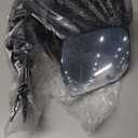 Dasbecan Left Driver Side Door Mirror Compatible With 2013-2017 Toyota Sienna Side Mirror with Manual Folding Power Heated Glass BSD Replace#TO1320301 Gloss Black Cover (6pins)