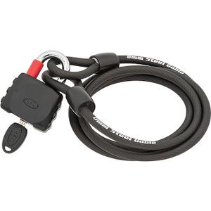 Bell Sports Armory 200 Key Padlock with Cable, Key padlock, 2 keys included