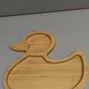 Bamboo Plates for Kids, Wooden Divided Plate Duck Design Promotes Self-Feeding,Toddler Plates Ideal for Busy Moms & Dads