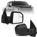 MITZONE F150 Passenger Side Mirror compatible with 2015-2020 Ford F-150 with Blind Spot Glass Power Turn Signal Light Power Heated 6-Pin, Textured Black, Right Side