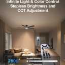 Carrefour 52 Inch Black Ceiling Fan with Lights Remote and App Control