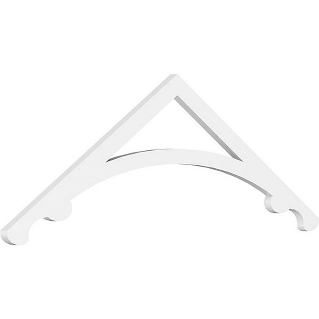Ekena Millwork Pitch Legacy Gable Pediment - Primed Polyurethane - GPP048X016X100LEG