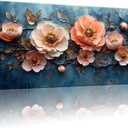 GYJAGHL Flower Wall Art,Pink Flower Plant Painting,Plantr Wall Art Landscape,Natural Flower Pictures, Size 40x20 Inches Ready To Hang.