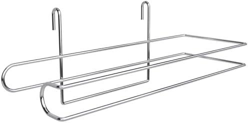 CroBlissful Paper Towel Holder for Wire Shelving 5'' D x 12'' W x 4.5'' H Hanging Paper Towel Holder Wire Shelf Accessories for Camp Dorm Laundry Room Stove Kitchen (Silver)