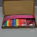 Ramede 7 Pcs Clown Costume Set for Women Circus Outfit Rainbow Tutu Skirt Clown Striped Sock Y Back Adjustable Suspender Hair Scrunchies Bow Tie Headband for Women Halloween Carnival Cosplay