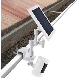 2-in-1 Gutter Mount for Solar Panel, Stick Up Cam Battery, Spotlight Cam and Spotlight Cam Plus/Pro(Battery), Perfect Angle to Get Adequate Sunlight for Your Solar Panel - White