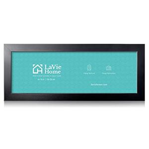 LaVie Home 4x10 Picture Frame Black, Panoramic Picture Frame for Wall Decoration, Classic Black Minimalist Style Suitable for Decorating Houses, Offices, Hotels（1 Pack）