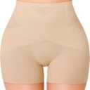 Gotoly Shapewear Tummy Control Mid-Waist Body Shaper Shorts Butt Lifting Panties Shapewear Shorts (Medium, Beige)