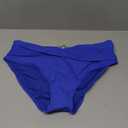 Tempt Me Women Twist Bikini Bottom Moderate High Cut Bathing Suit Bottoms Ruched Swimsuit Bottom (Large, Royal Blue)