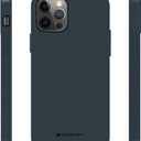 GOOSPERY Soft Feeling Jelly Case for iPhone 12 Pro Max (6.7 inches) Silky Slim Bumper Cover - Midnight Blue