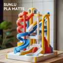 SUNLU 3D Printer Filament Bundle PLA Matte 1.75mm, Super Neatly Wound PLA Filament with Matte Finish, Print with 99% FDM 3D Printers, 1kg Spool (2.2lbs), 2 Packs, Matte Black+Matte White