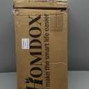 Homdox 6-Tier Storage Shelf Wire Shelving Unit Free Standing Rack Organization with Caster Wheels, Stainless Side Hooks, Black (21.26*11.42*72.05 Inch)