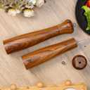 2 Pack 10 Inch Acacia Wooden Salt and Pepper Grinder Set, Manual Salt and Pepper Mills, Salt Grinder Refillable with Adjustable Coarseness, Ceramic/Stainless Steel Core Tableware Gifts