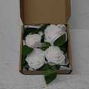 4Pack Wedding Car Door Handle Flowers with Suction Cups  Artificial Silk Floral Decorations with White Satin Bows for Bridal Shower, Just Married Decor, Vintage or Modern Cars