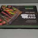 Walnut Wood Cutting Board for Kitchen, End Grain Chopping Board with Juice Groove, Heavy Duty Checkered Board for Cheese and Vegetables, Non-slip Feet 16.5" x 11.6" x 0.8"