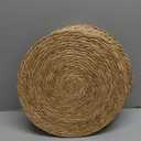 13 in Round Woven Placemats Plate Chargers Set of 10, Boho Farmhouse Rustic Woven Place Mats for Dining Table Decor, Rattan Wicker Table Mats Jute Braided Chargers for Dinner Plates (Natural Color)