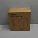 LUUK LIFESTYLE 10 Wall Clock with Silent Movement, Minimalist Scandinavian Design, Kitchen Clock, Decoration for Living Room, Bedroom, Hallway, Housewarming Present, in Brown and Gold