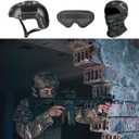 Airsoft Helmet,Black Tactical Helmet with Airsoft Accessories,Tactical Airsoft Gear