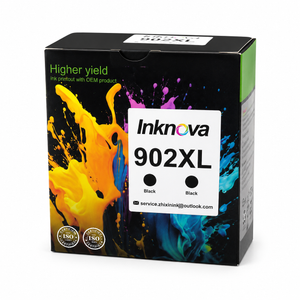 Inknova 902XL Black Ink Cartridges Compatible for HP 902 XL for 6978 6968 Printer 2 Pack HP902 HP902XL for OfficeJet Pro 6958 6970 6960 6975 6962 6950 6954 6951 6956 6961 6963 6964 6966 Printer
