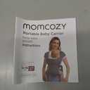 Momcozy Portable Baby Carrier  Compact & Lightweight, Adjustable for Travel, Fold & Go Convenient Storage Hip Pouch, Wide Shoulder Straps, Soft Skin-Friendly Fabric, for Babies 1235 lbs (Grey)