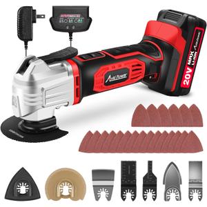 AVID POWER Cordless Oscillating Tool 20V Battery Powered Oscillating Multitool with 2.8 Oscillation Angle, Variable Speed Oscillating Saw w/ 31Pcs Accessories for Scraping/Cutting & Sanding