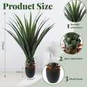 Giegxin 1 Pack Artificial Spiked Agave Plant 4 ft Faux Agave Plants, Uv&Weatherproof, Artificial Greenery for Front Porch Patio Indoor Outdoor Home, Office, Garden & Hotel Lobby