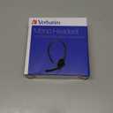 Verbatim Mono 3.5mm Wired Headset with Microphone and in-Line Remote, Black