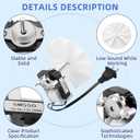 AMI PARTS Universal Bathroom Vent Fan Motor Kit SM550 Electric Motors Fit for Nu.Tone Bro.an - 50 CFM 120V, Replace C65878, VFM100, E498-1, 82423K, K111, C01575, 65100, EM550, EM750