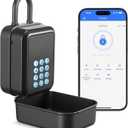 Smart Key Lock Box Electronic Bluetooth Lock Box with APP Control & PIN Code Types,Share eKey Wall Mounted Lock Box for Airbnb Realtor House Office with Removable Shackle