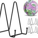 Kruodop 6 Inch Plate Stands for Display, 5 Pack Plate Holder Display Stand, Black Metal Frame Easel Holder Stand for Pictures,Book, Photo, Decorative Plate