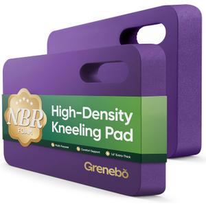Grenebo High-Density NBR Foam Garden Kneeling Pad, 1.6" Extra Thick Gardening Pad for Kneeling, Ultra Soft Kneeling Pad for Gardening, Work, Exercise, Yoga, 17.3111.6 in (1, Purple)
