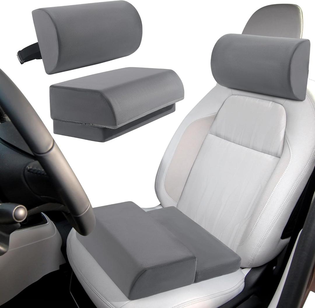 HOMBYS BBL Pillow for Driving After Surgery, Foam Brazilian Butt Lift Recovery Seat Cushion & Backrest Set for Brazilian Butt Lift, Post Surgery Lifting Seat Cushion for Car