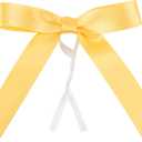 Restaurantware - Gift Tek 3 x 2.5 Inch Satin Ribbon Bows, 4000 Twist Tie Bows - Pre-Tied, Vibrant, Gold Polyester Gift Wrapping Bows, For Treat Bags, Crafts, Packages, Decoration- Restaurantware