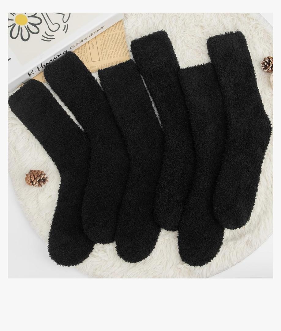 Mens Fuzzy Socks, Warm Winter Fluffy Cozy Slipper Fleece Socks for Men