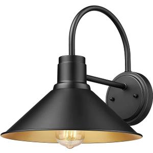 Exterior Barn Light, Outdoor Wall Lights for House, Front Porch Outdoor Wall Lighting Fixture, Modern Farmhouse Outside Sconce Lightin (Black, 1 Pack)
