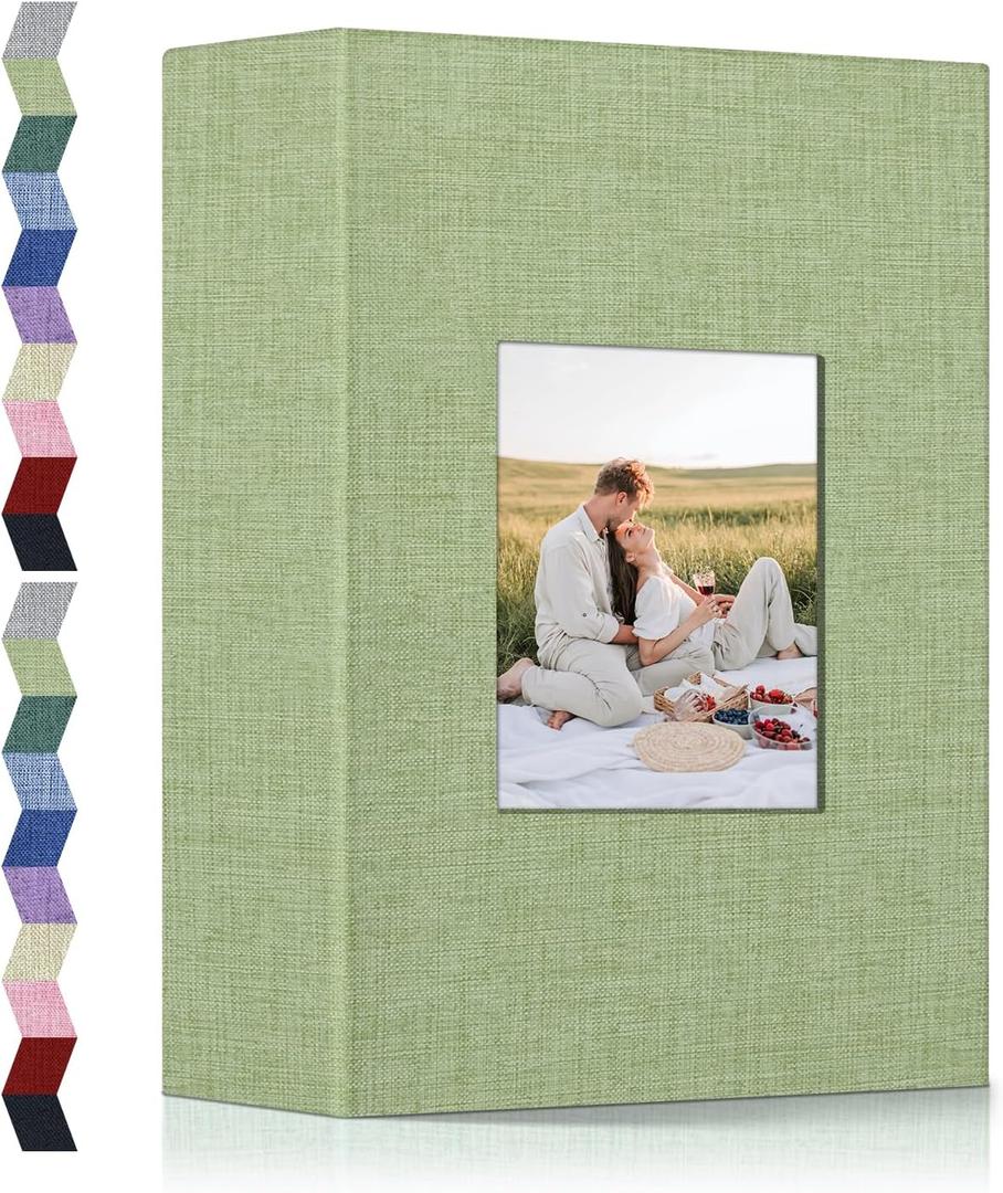 popotop Photo Album 4x6-200 Photos Photo Books with 200 Horizontal Pockets,Linen Cover Albums for Family Wedding Anniversary Baby Vacation Pictures