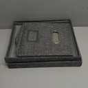 File Organizer Box - File Boxes for Hanging Files with Lid Set of 2 Decorative Hanging Folders Letter Size Organizer with One-Piece Plastic Frame Slides (Grey, 13.2 * 10.1 * 10.1in(2Pack))