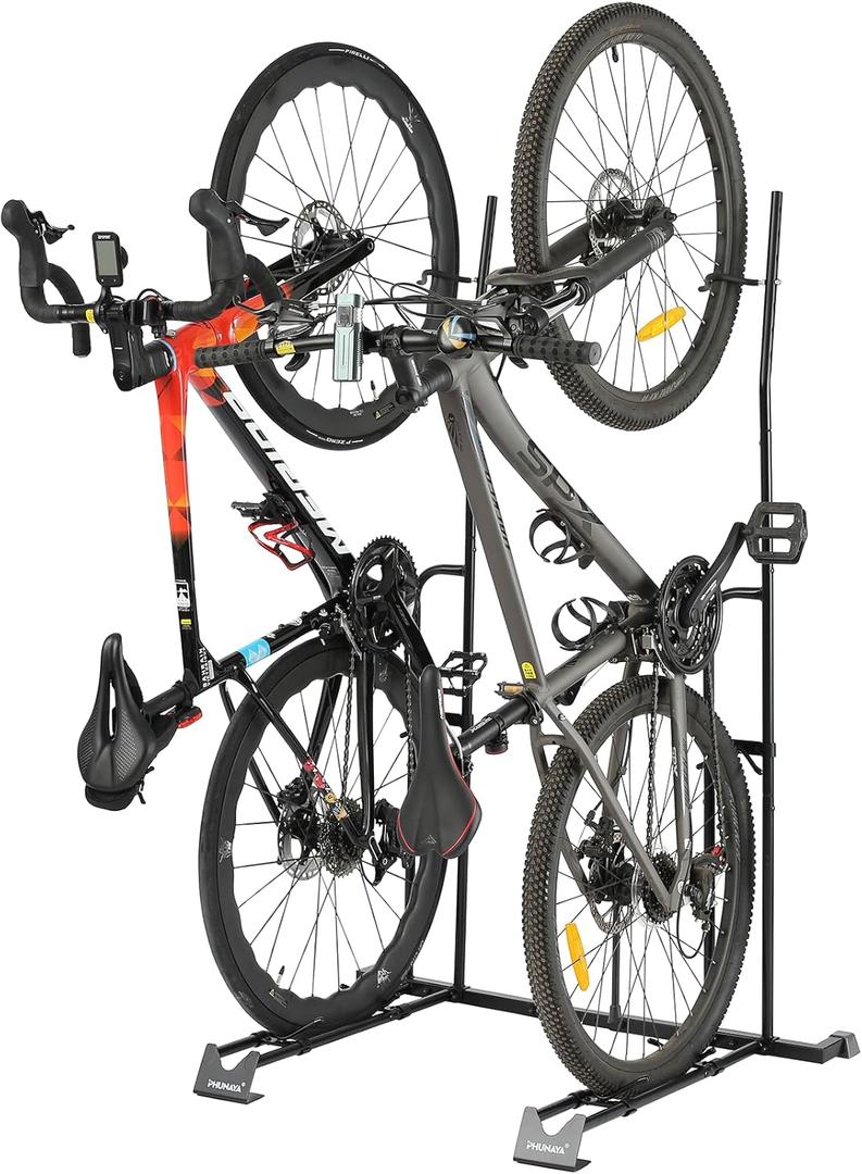 PHUNAYA Bike Stand,Vertical Bike Rack For Indoor Bike Storage,Upright Bicycle Stand Floor. (StyleA-2pack)