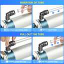 TAILONZ PNEUMATIC Elbow and Straight Combination 1/4 Inch Tube OD x 3/8 Inch NPT Thread Push to Connect Fittings PC-1/4-N3+PL-1/4-N3(Pack of 12)