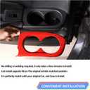 Door Armrest Panel Cup Holder Trim Frame for Honda Pilot 2016-2022/ Passport 2019-2023, Door Armrest Trim Cover, Rear Cow Cup Holder Frame (2rd Cow Door Armrest Teacup Frame_Red)