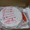 Small Round Side Table for Living Room with Storage Basket Small Space Saving End Table 3-Tier Nightstand Couch Corner Stand Bedroom, Garden and More 24in Tall Matte White (11.81" Dia)