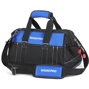 WORKPRO 16-inch Wide Mouth Tool Bag with Water Proof Molded Base