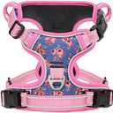 Timos No Pull Dog Harness, Release at Neck Reflective 3 Snap Buckles Adjustable No Choke Pet Vest with Front & Back 2 Leash Clips, Soft Padded Control Training Handle Small