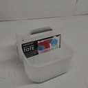 madesmart Large Soft Grip Tote, Under Sink Bathroom Storage, Multi-Purpose Home Organization, EPA Certified, Premium Antimicrobial White