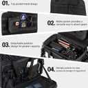 Golkcurx Patrol Bag for Law Enforcement Police Gear, Water-resistant Front Seat Organizer with Adjustable Modular Interior & MOLLE System, Heavy Duty Duty Bag for Patrol Officers Security, Black