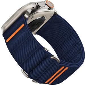 Suitisbest Sport Bands Compatible with Apple Watch Ultra Band 49mm 46mm 45mm 44mm 42mm 38mm 40mm 41mm, Stretchy Nylon Sport Loop Strap for iWatch Series 11 10 9 8 7 6 5 4 3 2 1, SE 3 2 1, Ultra 3 2 1 (Midnight Blue)