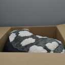 JOEJOY Cute Dog Bed Medium Size Dog, Rectangle Soft Furry Dog Beds for Large Medium Dogs, Washable Orthopedic Pet Bed with Removable Zipper Cover, Grey (M (30"x24"x8"), Cozy Clouds Grey)