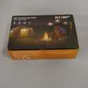 Portable LED Tent Lamp Emergency Lights with Hook, Hurricane Bulb Lantern Equipment for Camping, Hiking, Backpacking, Fishing Outage, Multicolor, 4 Pack